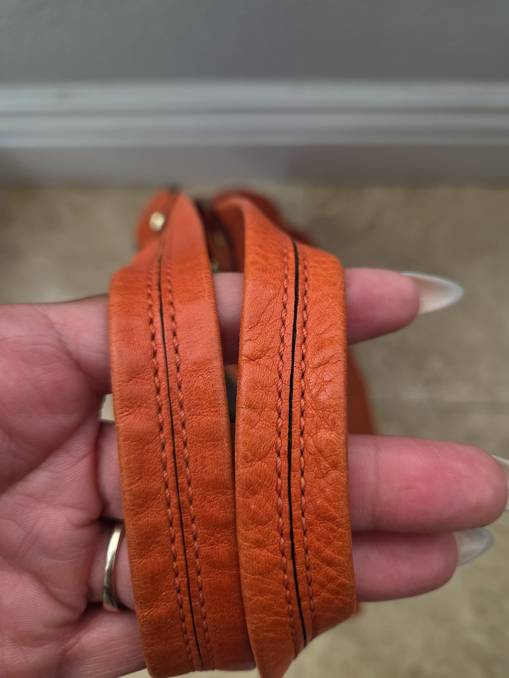 Authentic Coach Madison Maggie Leather Hobo Bag - Rare Burnt Orange 🍊 - Picture 10 of 12